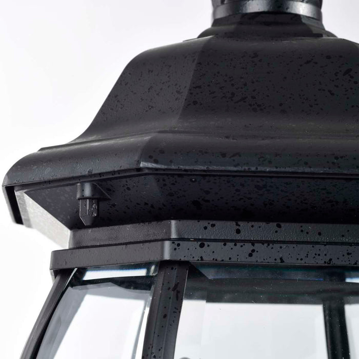 Post Lantern Nuvo 60-899 Central Park - 3 Light - 21 in. - Post Lantern with Clear Beveled Glass - Textured Black Finish Nuvo