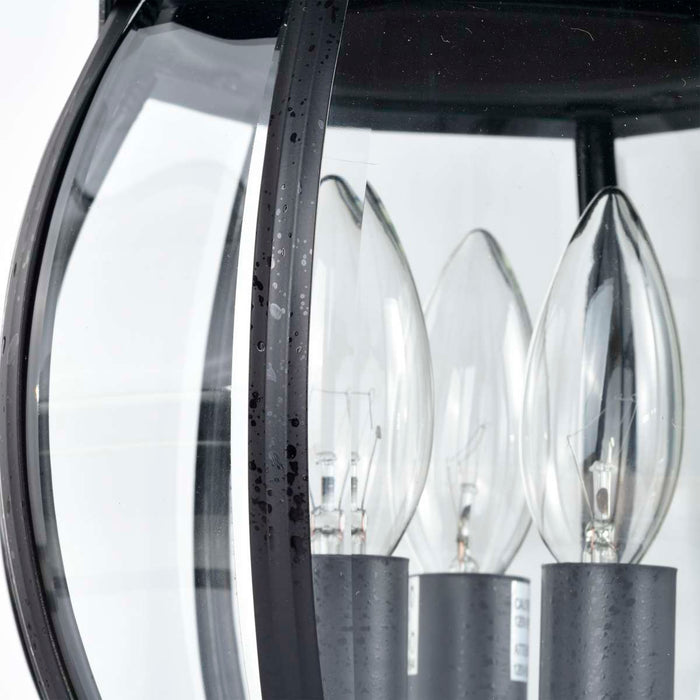 Post Lantern Nuvo 60-899 Central Park - 3 Light - 21 in. - Post Lantern with Clear Beveled Glass - Textured Black Finish Nuvo