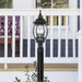 Post Lantern Nuvo 60-899 Central Park - 3 Light - 21 in. - Post Lantern with Clear Beveled Glass - Textured Black Finish Nuvo