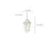 Hanging Lantern Nuvo 60-991 Cornerstone - 1 Light - 13 in. - Hanging Lantern with Clear Seed Glass - White Finish Nuvo