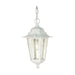 Hanging Lantern Nuvo 60-991 Cornerstone - 1 Light - 13 in. - Hanging Lantern with Clear Seed Glass - White Finish Nuvo