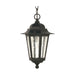 Hanging Lantern Nuvo 60-993 Cornerstone - 1 Light - 13 in. - Hanging Lantern with Clear Seed Glass - Textured Black Finish Nuvo