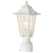 Post Lantern Nuvo 60-994 Cornerstone - 1 Light - 14 in. - Post Lantern with Clear Seed Glass - White Finish Nuvo
