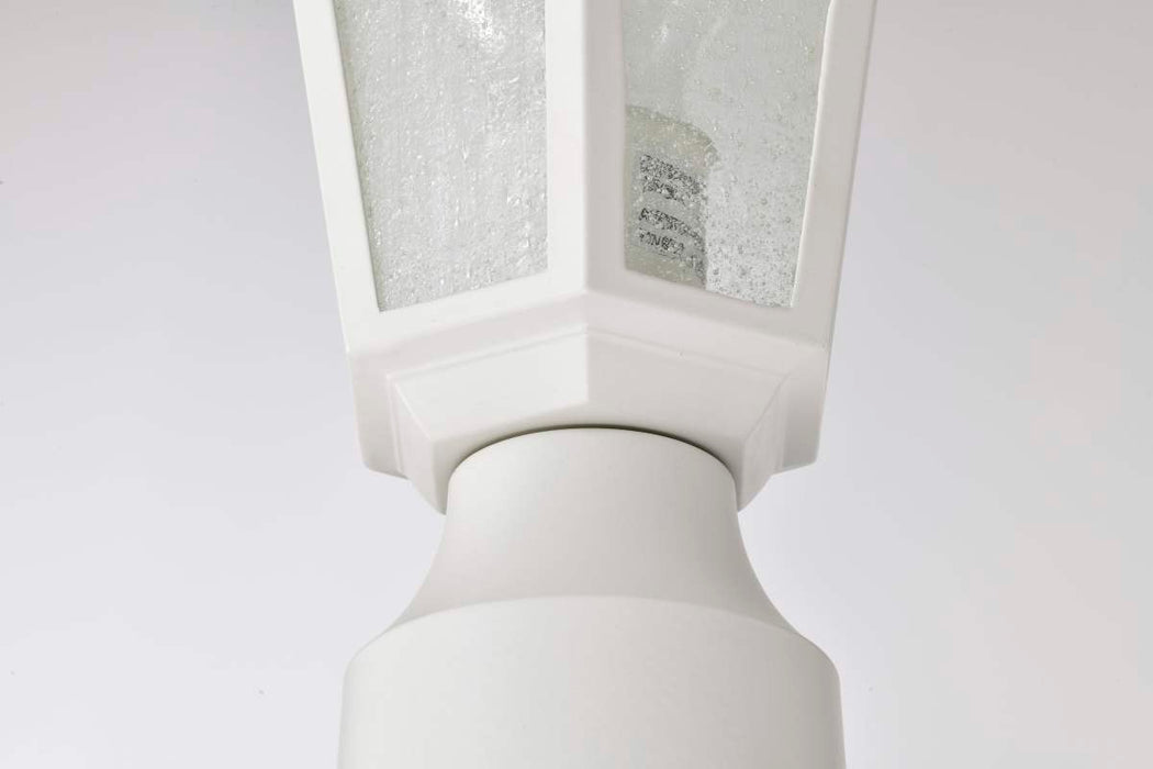 Post Lantern Nuvo 60-994 Cornerstone - 1 Light - 14 in. - Post Lantern with Clear Seed Glass - White Finish Nuvo