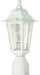 Post Lantern Nuvo 60-994 Cornerstone - 1 Light - 14 in. - Post Lantern with Clear Seed Glass - White Finish Nuvo