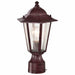 Post Lantern Nuvo 60-995 Cornerstone - 1 Light - 14 in. - Post Lantern with Clear Seed Glass - Old Bronze Finish Nuvo