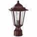 Post Lantern Nuvo 60-995 Cornerstone - 1 Light - 14 in. - Post Lantern with Clear Seed Glass - Old Bronze Finish Nuvo