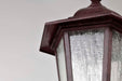 Post Lantern Nuvo 60-995 Cornerstone - 1 Light - 14 in. - Post Lantern with Clear Seed Glass - Old Bronze Finish Nuvo