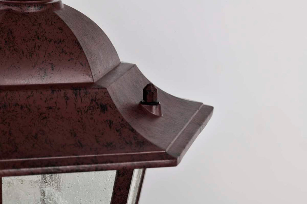 Post Lantern Nuvo 60-995 Cornerstone - 1 Light - 14 in. - Post Lantern with Clear Seed Glass - Old Bronze Finish Nuvo