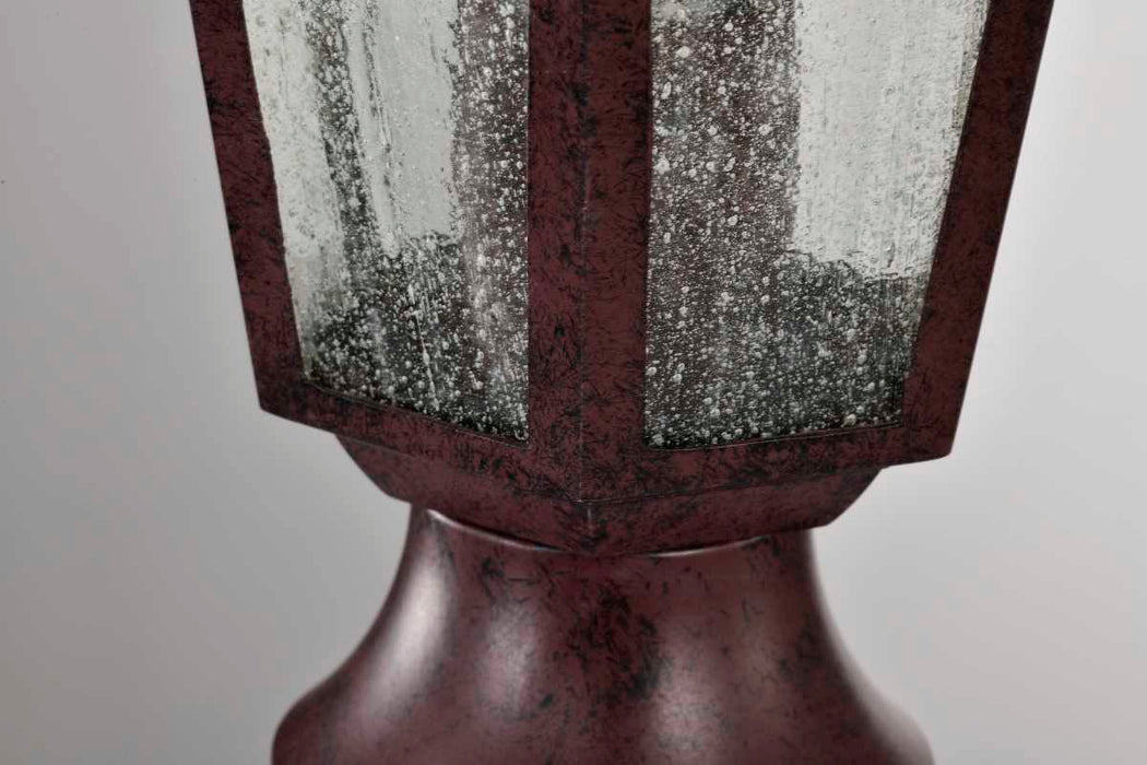 Post Lantern Nuvo 60-995 Cornerstone - 1 Light - 14 in. - Post Lantern with Clear Seed Glass - Old Bronze Finish Nuvo