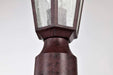 Post Lantern Nuvo 60-995 Cornerstone - 1 Light - 14 in. - Post Lantern with Clear Seed Glass - Old Bronze Finish Nuvo