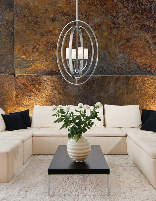 Chandelier Z-Lite 6004-4L-BN Brushed Nickel Ashling 4 Light Chandelier Z-Lite