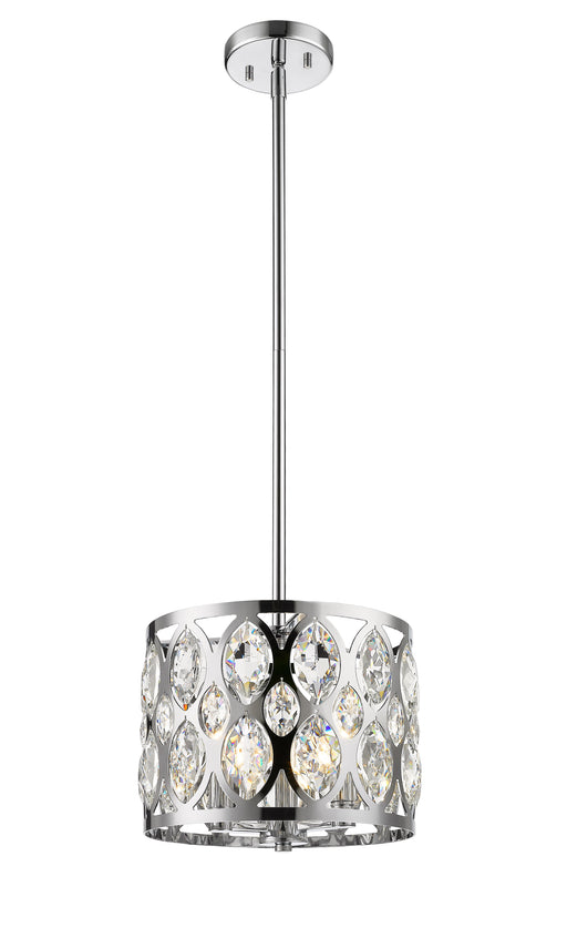 Chandelier Z-Lite 6010-12CH Chrome Dealey 3 Light Chandelier Z-Lite