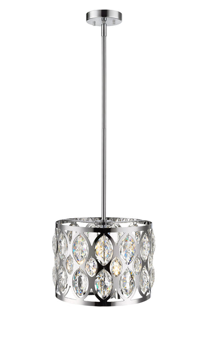 Chandelier Z-Lite 6010-12CH Chrome Dealey 3 Light Chandelier Z-Lite