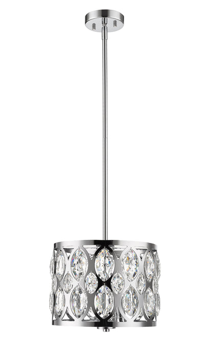 Chandelier Z-Lite 6010-12CH Chrome Dealey 3 Light Chandelier Z-Lite