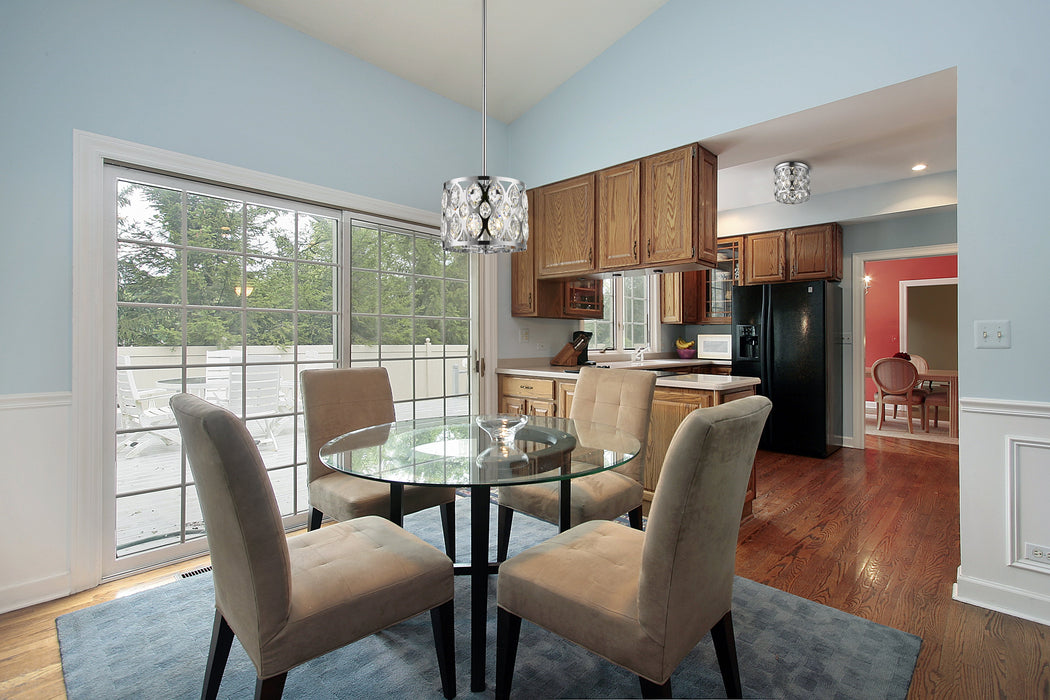 Chandelier Z-Lite 6010-12CH Chrome Dealey 3 Light Chandelier Z-Lite