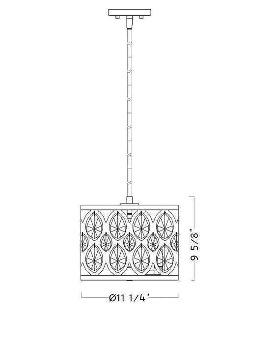 Chandelier Z-Lite 6010-12MB Matte Black Dealey 3 Light Chandelier Z-Lite