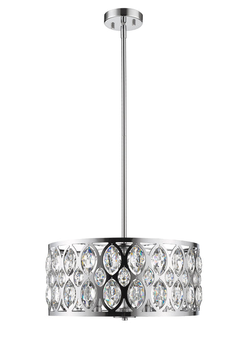 Chandelier Z-Lite 6010-20CH Chrome Dealey 5 Light Chandelier Z-Lite