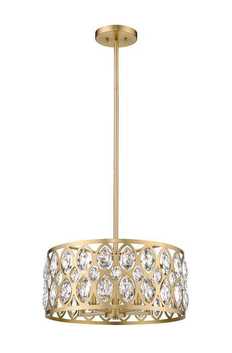 Chandelier Z-Lite 6010-20HB Heirloom Brass Dealey 5 Light Chandelier Z-Lite
