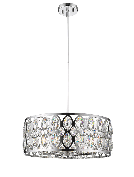Chandelier Z-Lite 6010-24CH Chrome Dealey 6 Light Chandelier Z-Lite