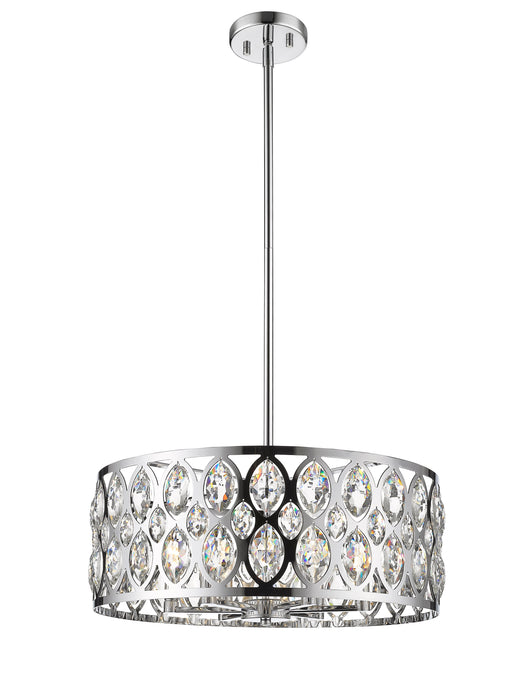 Chandelier Z-Lite 6010-24CH Chrome Dealey 6 Light Chandelier Z-Lite