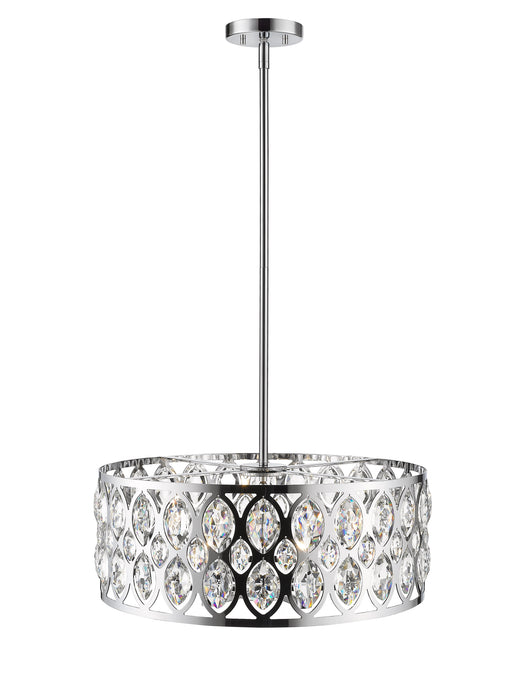 Chandelier Z-Lite 6010-24CH Chrome Dealey 6 Light Chandelier Z-Lite