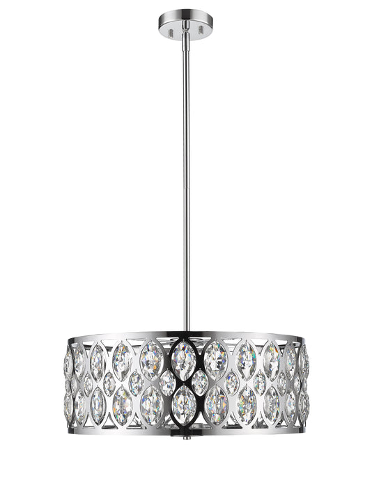 Chandelier Z-Lite 6010-24CH Chrome Dealey 6 Light Chandelier Z-Lite