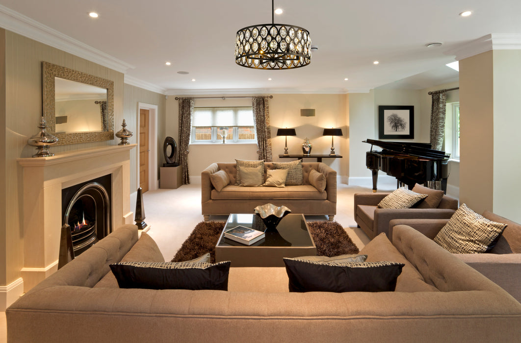 Chandelier Z-Lite 6010-24MB Matte Black Dealey 6 Light Chandelier Z-Lite