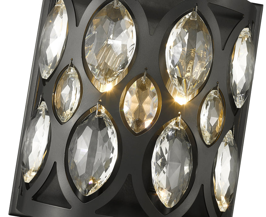 Wall Sconce Z-Lite 6010-2S-MB Matte Black Dealey 2 Light Wall Sconce Z-Lite