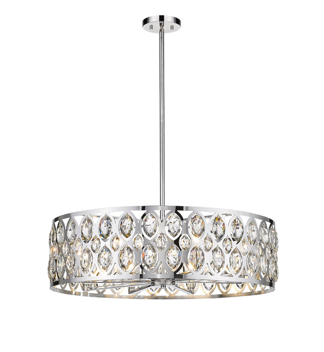 Chandelier Z-Lite 6010-30CH Chrome Dealey 8 Light Chandelier Z-Lite