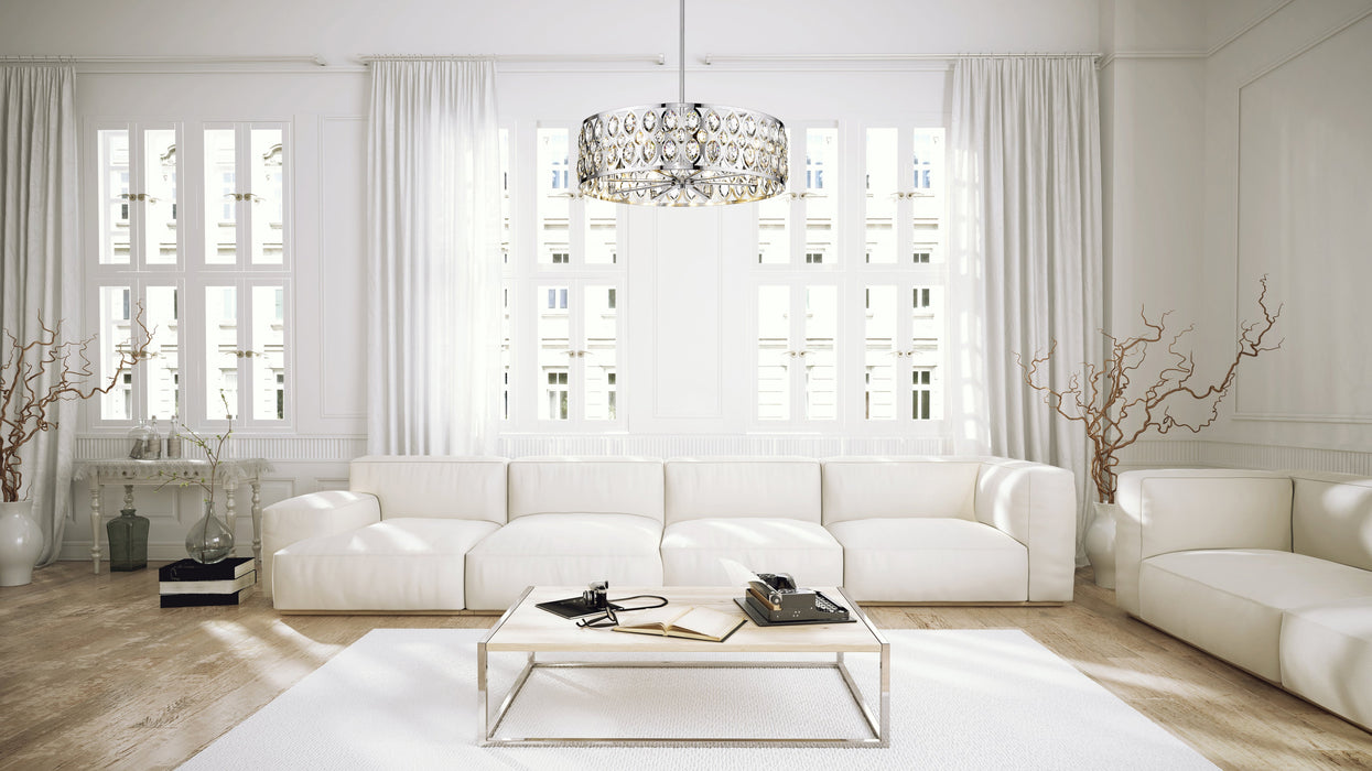 Chandelier Z-Lite 6010-30CH Chrome Dealey 8 Light Chandelier Z-Lite