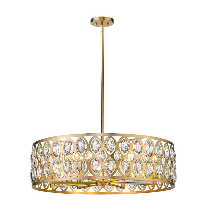 Chandelier Z-Lite 6010-30HB Heirloom Brass Dealey 8 Light Chandelier Z-Lite