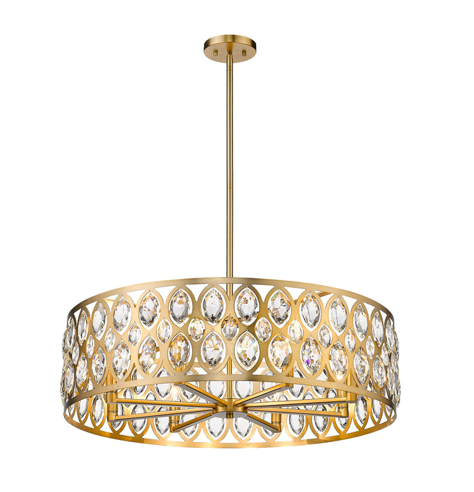 Chandelier Z-Lite 6010-30HB Heirloom Brass Dealey 8 Light Chandelier Z-Lite