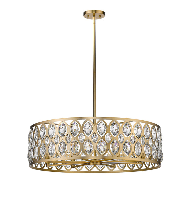 Chandelier Z-Lite 6010-30HB Heirloom Brass Dealey 8 Light Chandelier Z-Lite
