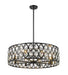 Chandelier Z-Lite 6010-30MB Matte Black Dealey 8 Light Chandelier Z-Lite