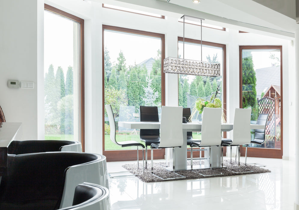 Linear Chandelier Z-Lite 6010-42CH Chrome Dealey 7 Light Linear Chandelier Z-Lite