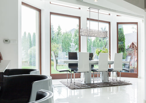 Linear Chandelier Z-Lite 6010-42CH Chrome Dealey 7 Light Linear Chandelier Z-Lite