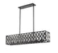 Linear Chandelier Z-Lite 6010-42MB Matte Black Dealey 7 Light Linear Chandelier Z-Lite