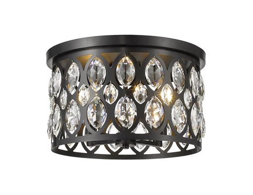 Flush Mount Z-Lite 6010F15MB Matte Black Dealey 4 Light Flush Mount Z-Lite