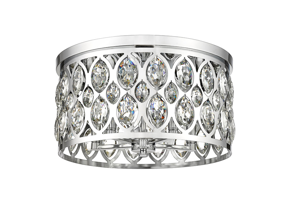 Flush Mount Z-Lite 6010F18CH Chrome Dealey 5 Light Flush Mount Z-Lite