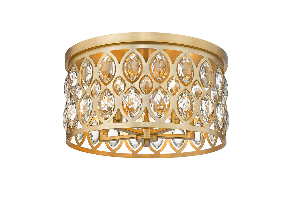 Flush Mount Z-Lite 6010F18HB Heirloom Brass Dealey 5 Light Flush Mount Z-Lite