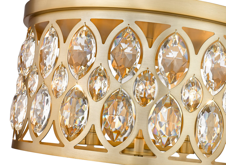 Flush Mount Z-Lite 6010F18HB Heirloom Brass Dealey 5 Light Flush Mount Z-Lite