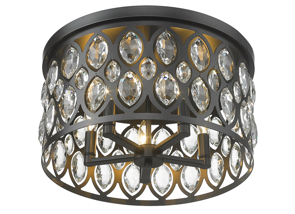Flush Mount Z-Lite 6010F18MB Matte Black Dealey 5 Light Flush Mount Z-Lite