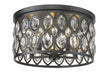 Flush Mount Z-Lite 6010F18MB Matte Black Dealey 5 Light Flush Mount Z-Lite