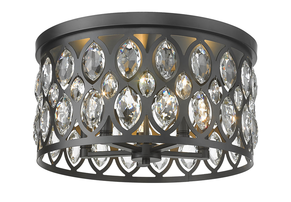 Flush Mount Z-Lite 6010F18MB Matte Black Dealey 5 Light Flush Mount Z-Lite