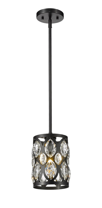 Pendant Z-Lite 6010MP-MB Matte Black Dealey 1 Light Pendant Z-Lite