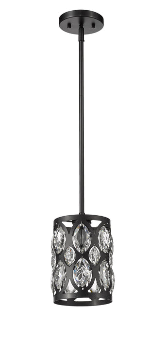 Pendant Z-Lite 6010MP-MB Matte Black Dealey 1 Light Pendant Z-Lite