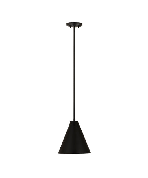 Pendant Z-Lite 6011P12-MB Matte Black Eaton 1 Light Pendant Z-Lite