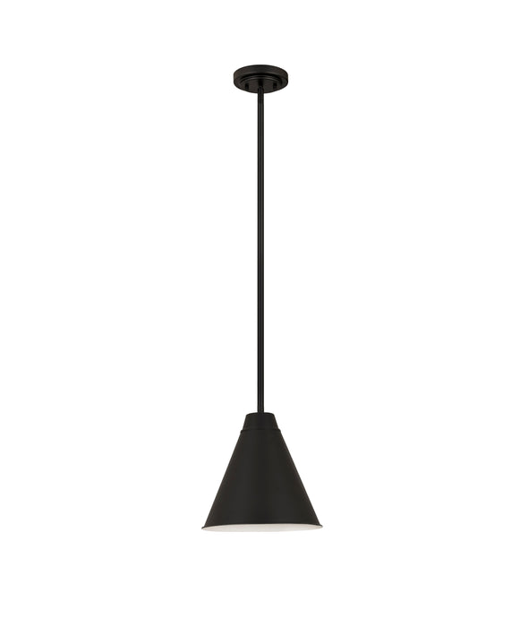 Pendant Z-Lite 6011P12-MB Matte Black Eaton 1 Light Pendant Z-Lite