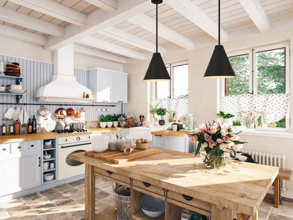 Pendant Z-Lite 6011P12-MB Matte Black Eaton 1 Light Pendant Z-Lite